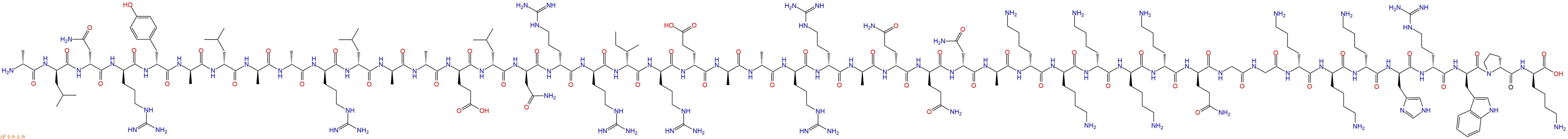 专肽生物产品H2N-DAla-DLeu-DAsn-DArg-DTyr-DAla-DLeu-DAla-DAla-DArg-DLeu-DAla-DAla-DGlu-DLeu-DAsn-DArg-DArg-DIle-DArg-DGlu-DAla-DAla-DArg-DArg-DAla-DGln-DGln-DAsn-DAla-DLys-DLys-DLys-DLys-DLys-DGln-Gly-Gly-DLys-DLys-DLys-DHis-DArg-DTrp-DPro-DLys-OH