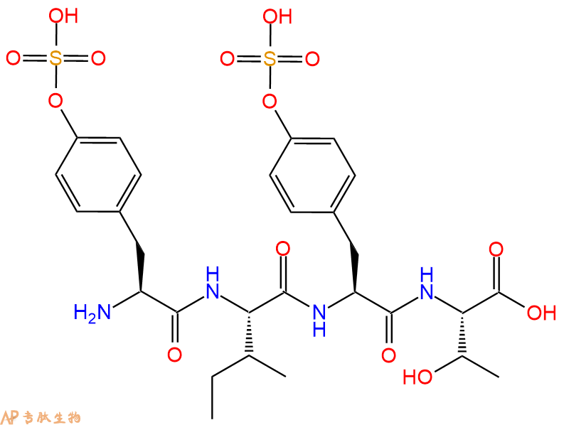 专肽生物产品H2N-Tyr(SO3H)-Ile-Tyr(SO3H)-Thr-OH
