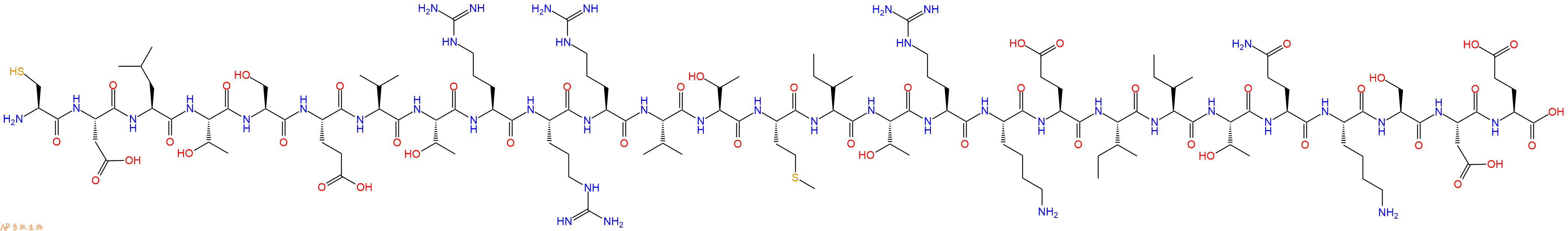 专肽生物产品H2N-Cys-Asp-Leu-Thr-Ser-Glu-Val-Thr-Arg-Arg-Arg-Val-Thr-Met-Ile-Thr-Arg-Lys-Glu-Ile-Ile-Thr-Gln-Lys-Ser-Asp-Glu-OH