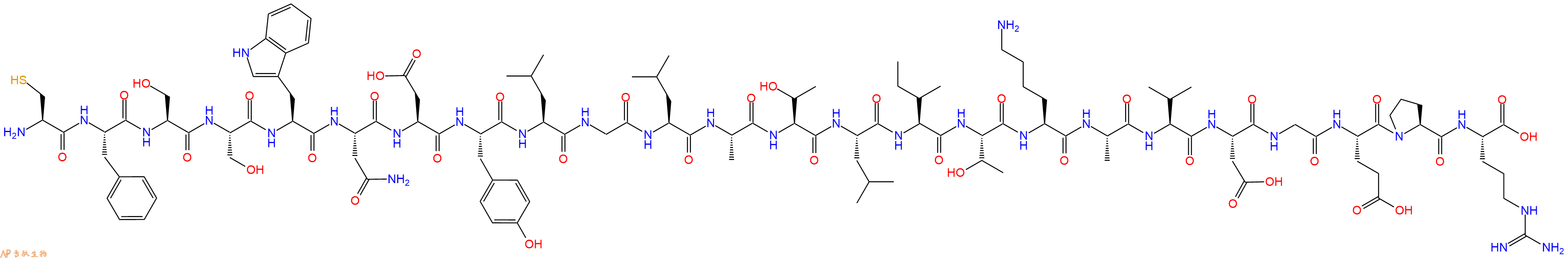 专肽生物产品H2N-Cys-Phe-Ser-Ser-Trp-Asn-Asp-Tyr-Leu-Gly-Leu-Ala-Thr-Leu-Ile-Thr-Lys-Ala-Val-Asp-Gly-Glu-Pro-Arg-OH
