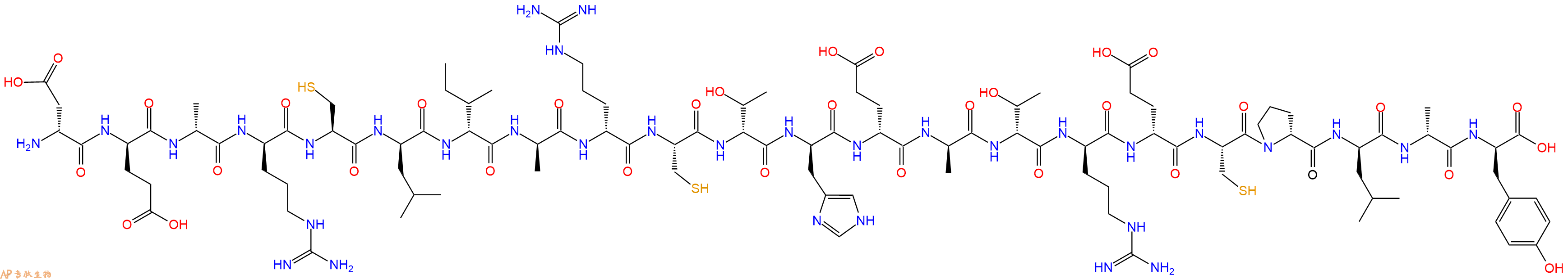 专肽生物产品H2N-DAsp-DGlu-DAla-DArg-Cys-DLeu-DIle-DAla-DArg-Cys-DThr-DHis-DGlu-DAla-DThr-DArg-DGlu-Cys-DPro-DLeu-DAla-DTyr-OH