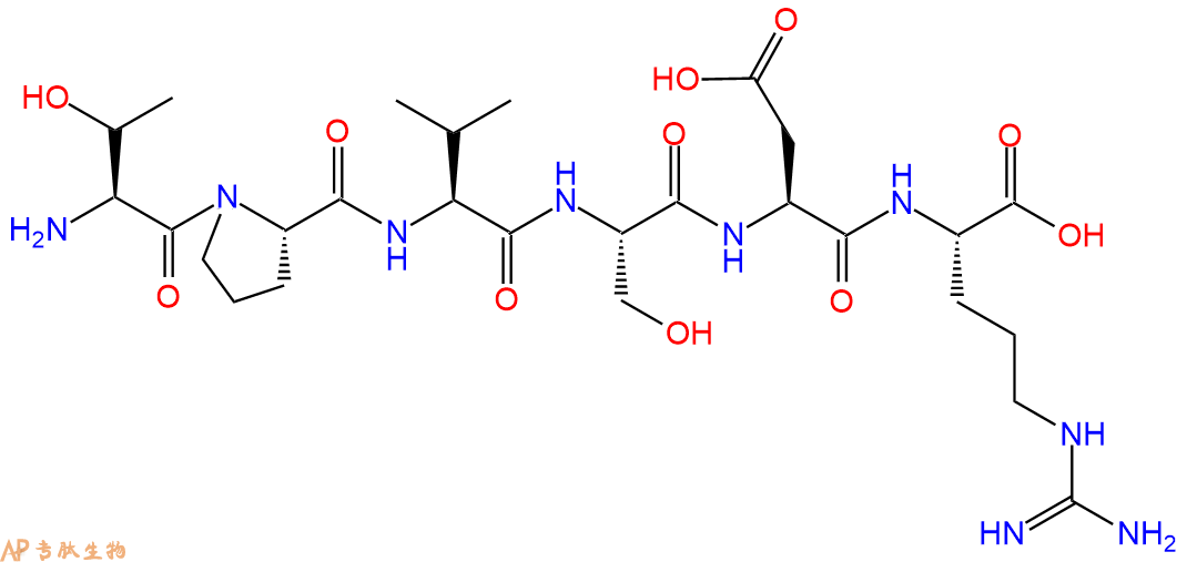 专肽生物产品H2N-Thr-Pro-Val-Ser-Asp-Arg-OH