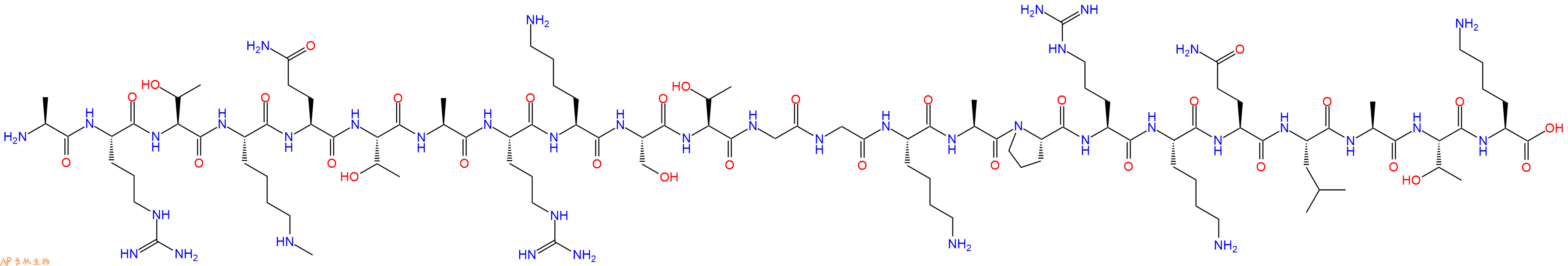 专肽生物产品H2N-Ala-Arg-Thr-Lys(Me)-Gln-Thr-Ala-Arg-Lys-Ser-Thr-Gly-Gly-Lys-Ala-Pro-Arg-Lys-Gln-Leu-Ala-Thr-Lys-OH