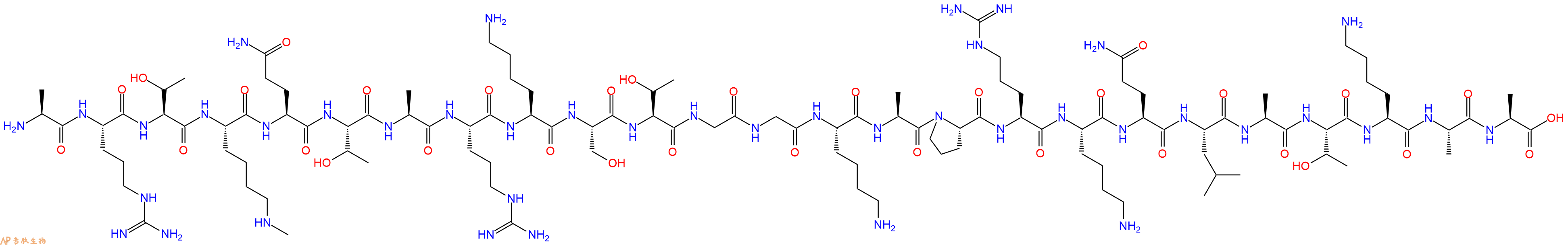 专肽生物产品H2N-Ala-Arg-Thr-Lys(Me)-Gln-Thr-Ala-Arg-Lys-Ser-Thr-Gly-Gly-Lys-Ala-Pro-Arg-Lys-Gln-Leu-Ala-Thr-Lys-Ala-Ala-OH