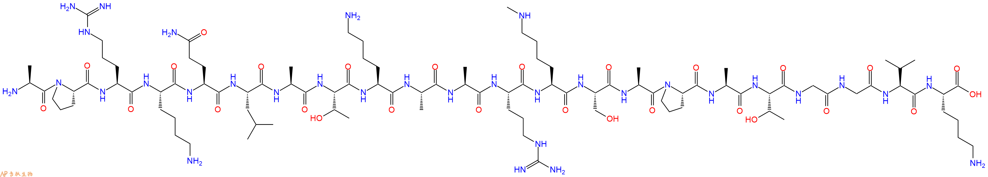 专肽生物产品H2N-Ala-Pro-Arg-Lys-Gln-Leu-Ala-Thr-Lys-Ala-Ala-Arg-Lys(Me)-Ser-Ala-Pro-Ala-Thr-Gly-Gly-Val-Lys-OH