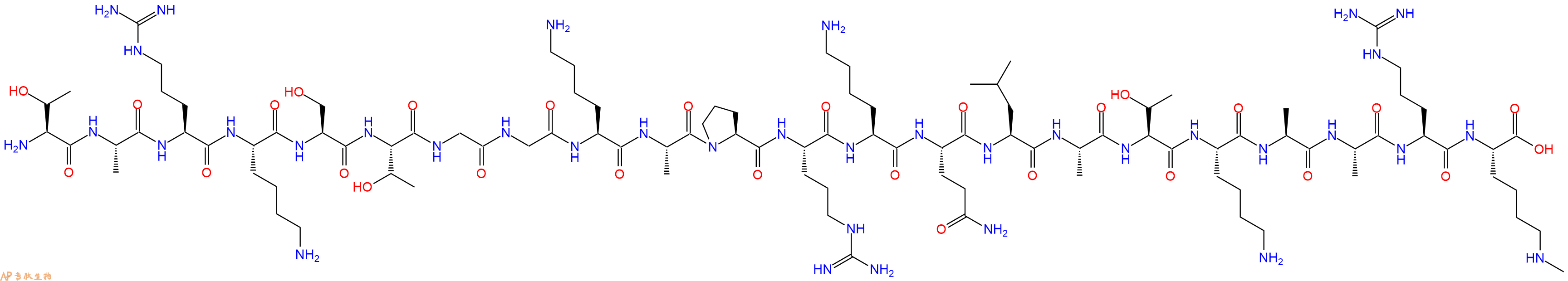 专肽生物产品H2N-Thr-Ala-Arg-Lys-Ser-Thr-Gly-Gly-Lys-Ala-Pro-Arg-Lys-Gln-Leu-Ala-Thr-Lys-Ala-Ala-Arg-Lys(Me)-OH