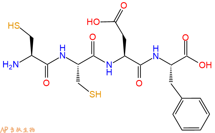 专肽生物产品H2N-Cys-Cys-Asp-Phe-OH