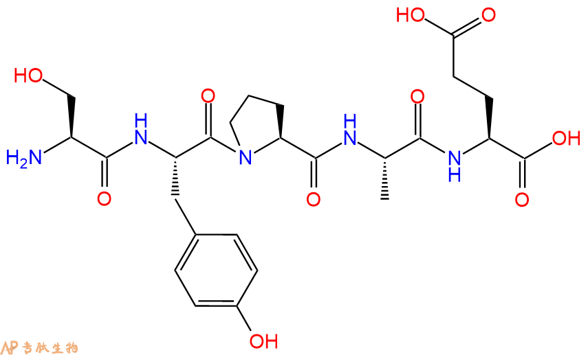 专肽生物产品H2N-Ser-Tyr-Pro-Ala-Glu-OH