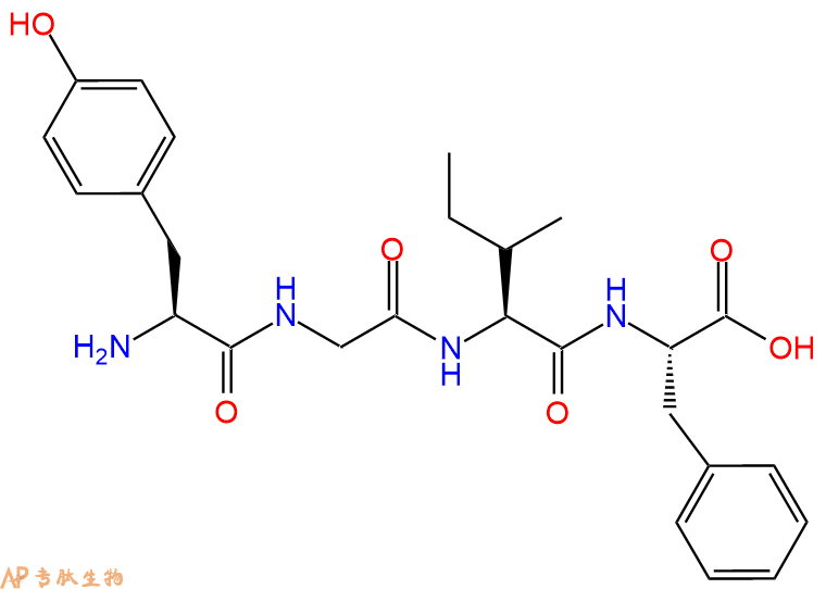 专肽生物产品H2N-Tyr-Gly-Ile-Phe-OH