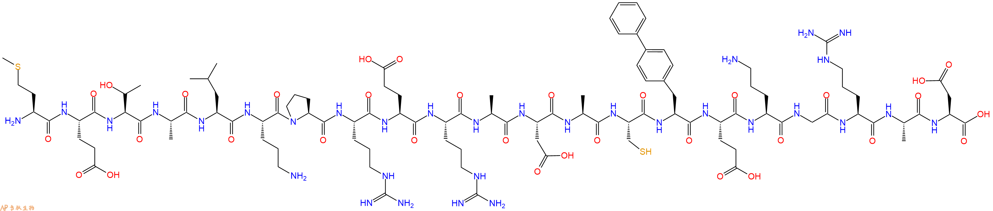 专肽生物产品H2N-Met-Glu-Thr-Ala-Leu-Orn-Pro-Arg-Glu-Arg-Ala-Asp-Ala-Cys-Bip-Glu-Orn-Gly-Arg-Ala-Asp-OH
