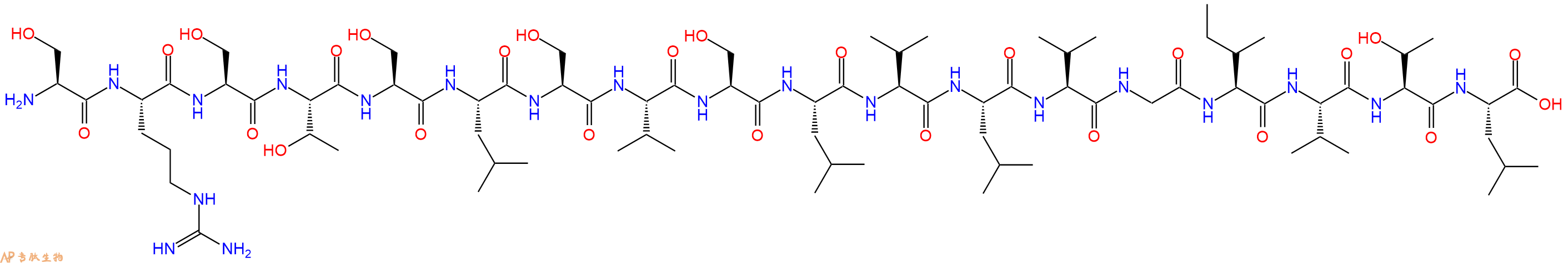 专肽生物产品H2N-Ser-Arg-Ser-Thr-Ser-Leu-Ser-Val-Ser-Leu-Val-Leu-Val-Gly-Ile-Val-Thr-Leu-OH