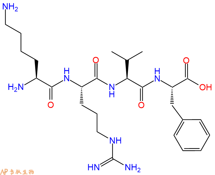 专肽生物产品H2N-Lys-Arg-Val-Phe-OH
