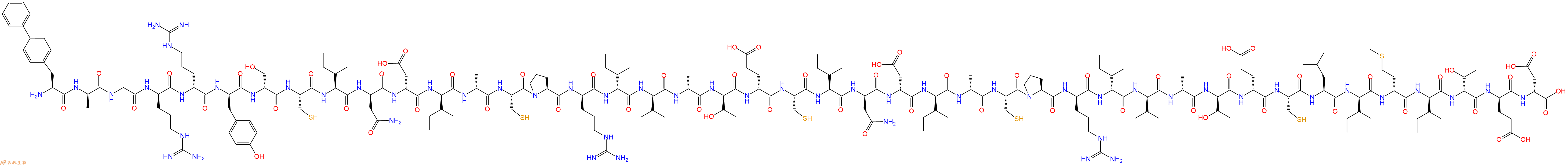 专肽生物产品H2N-Bip-DAla-Gly-DArg-DArg-DTyr-DSer-Cys-Ile-DAsn-DAsp-DIle-DAla-Cys-Pro-DArg-DIle-DVal-DAla-DThr-DGlu-Cys-Ile-DAsn-DAsp-DIle-DAla-Cys-Pro-DArg-DIle-DVal-DAla-DThr-DGlu-Cys-Leu-DIle-DMet-DIle-DThr-DGlu-DAsp-OH