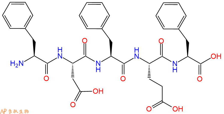 专肽生物产品H2N-Phe-Asp-Phe-Glu-Phe-OH