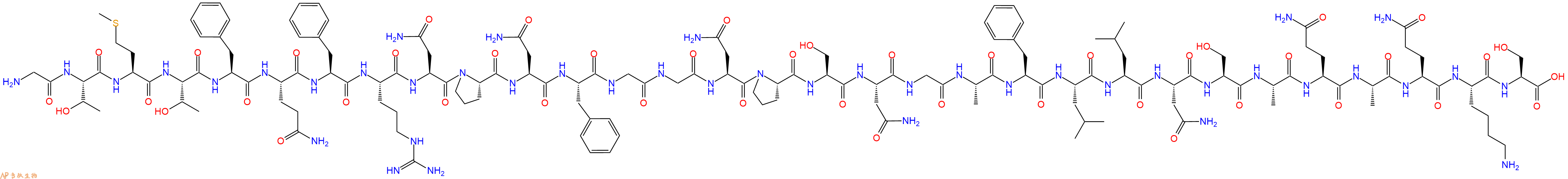专肽生物产品H2N-Gly-Thr-Met-Thr-Phe-Gln-Phe-Arg-Asn-Pro-Asn-Phe-Gly-Gly-Asn-Pro-Ser-Asn-Gly-Ala-Phe-Leu-Leu-Asn-Ser-Ala-Gln-Ala-Gln-Lys-Ser-OH
