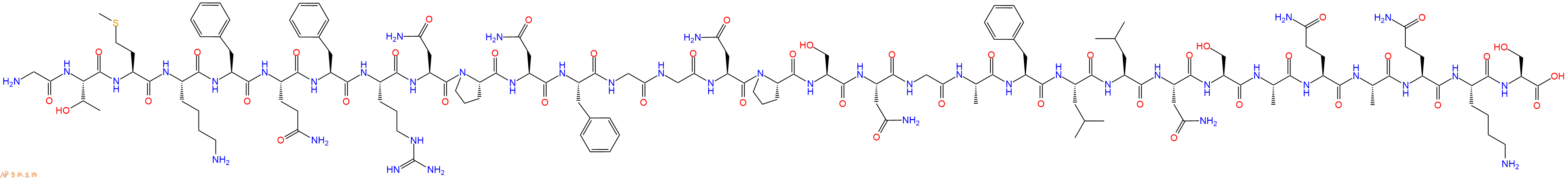 专肽生物产品H2N-Gly-Thr-Met-Lys-Phe-Gln-Phe-Arg-Asn-Pro-Asn-Phe-Gly-Gly-Asn-Pro-Ser-Asn-Gly-Ala-Phe-Leu-Leu-Asn-Ser-Ala-Gln-Ala-Gln-Lys-Ser-OH