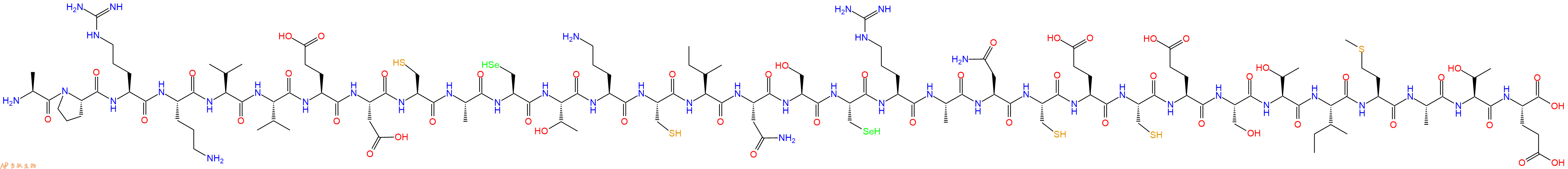 专肽生物产品H2N-Ala-Pro-Arg-Orn-Val-Val-Glu-Asp-Cys-Ala-Sec-Thr-Orn-Cys-Ile-Asn-Ser-Sec-Arg-Ala-Asn-Cys-Glu-Cys-Glu-Ser-Thr-Ile-Met-Ala-Thr-Glu-OH