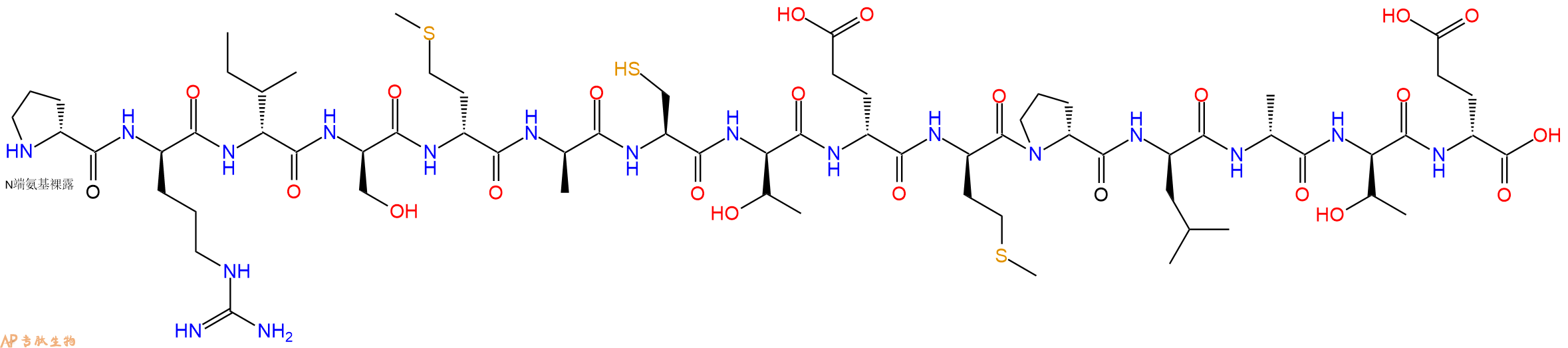 专肽生物产品H2N-DPro-DArg-DIle-DSer-DMet-DAla-Cys-DThr-DGlu-DMet-DPro-DLeu-DAla-DThr-DGlu-OH