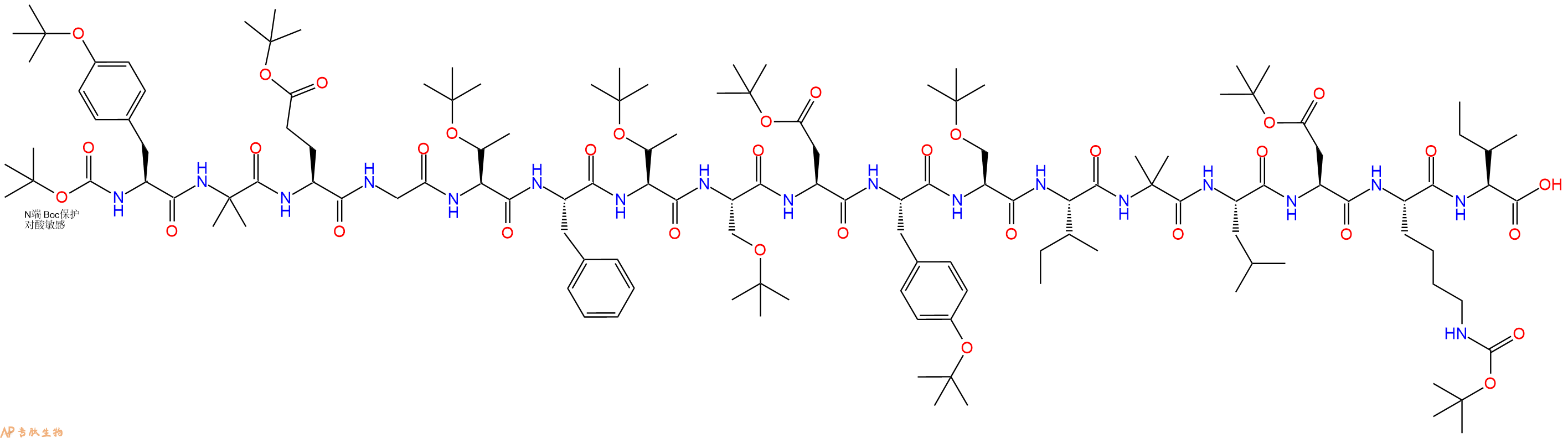 专肽生物产品Boc-Tyr(tBu)-Aib-Glu(OtBu)-Gly-Thr(tBu)-Phe-Thr(tBu)-Ser(tBu)-Asp(OtBu)-Tyr(tBu)-Ser(tBu)-Ile-Aib-Leu-Asp(OtBu)-Lys(Boc)-Ile-OH