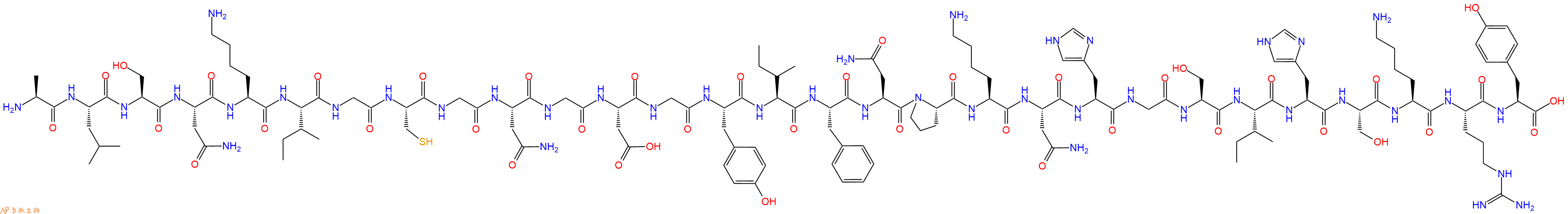 专肽生物产品H2N-Ala-Leu-Ser-Asn-Lys-Ile-Gly-Cys-Gly-Asn-Gly-Asp-Gly-Tyr-Ile-Phe-Asn-Pro-Lys-Asn-His-Gly-Ser-Ile-His-Ser-Lys-Arg-Tyr-OH