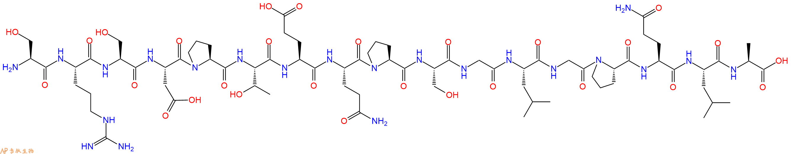 专肽生物产品H2N-Ser-Arg-Ser-Asp-Pro-Thr-Glu-Gln-Pro-Ser-Gly-Leu-Gly-Pro-Gln-Leu-Ala-OH