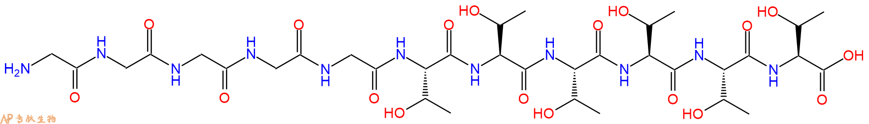 专肽生物产品H2N-Gly-Gly-Gly-Gly-Gly-Thr-Thr-Thr-Thr-Thr-Thr-OH
