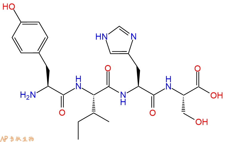 专肽生物产品H2N-Tyr-Ile-His-Ser-OH