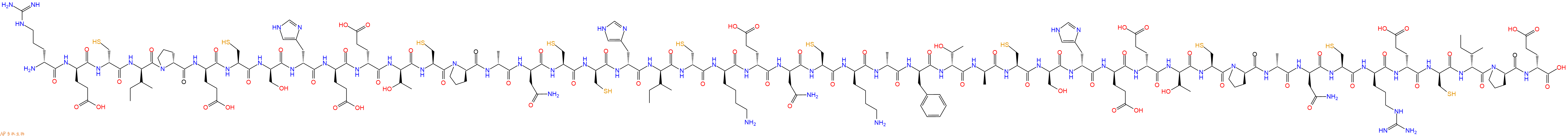 专肽生物产品H2N-DArg-DGlu-DCys-DIle-DPro-DGlu-Cys-DSer-DHis-DGlu-DGlu-DThr-Cys-DPro-DAla-DAsn-Cys-DCys-DHis-DIle-DCys-DLys-DGlu-DAsn-Cys-DLys-DAla-DPhe-DThr-DAla-Cys-DSer-DHis-DGlu-DGlu-DThr-Cys-DPro-DAla-DAsn-Cys-DArg-DGlu-DCys-DIle-DPro-DGlu-OH