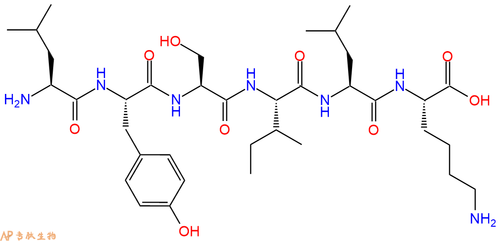 专肽生物产品H2N-Leu-Tyr-Ser-Ile-Leu-Lys-OH