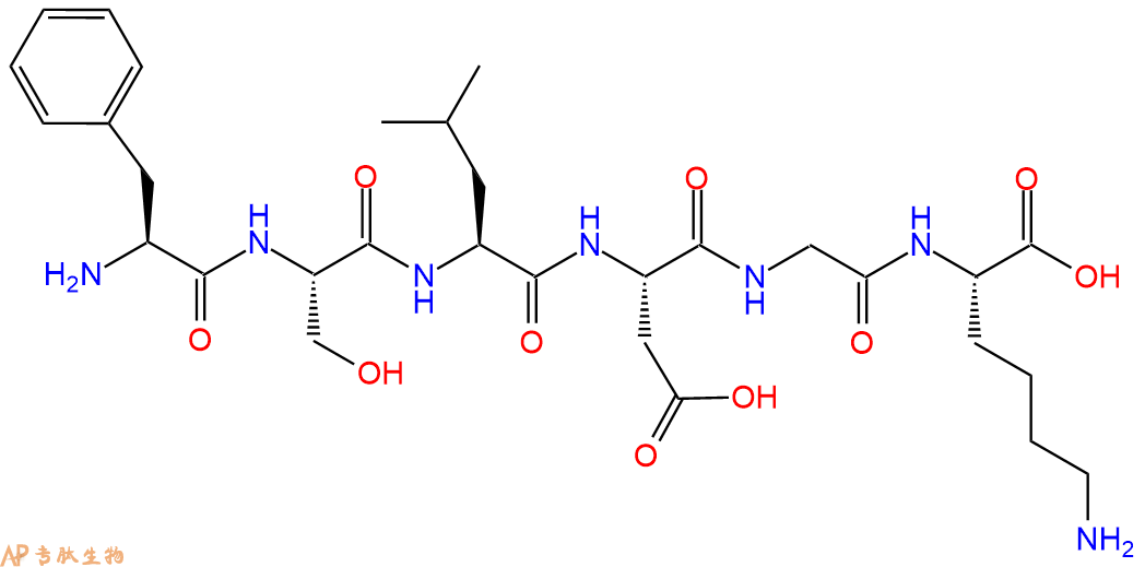 专肽生物产品H2N-Phe-Ser-Leu-Asp-Gly-Lys-OH