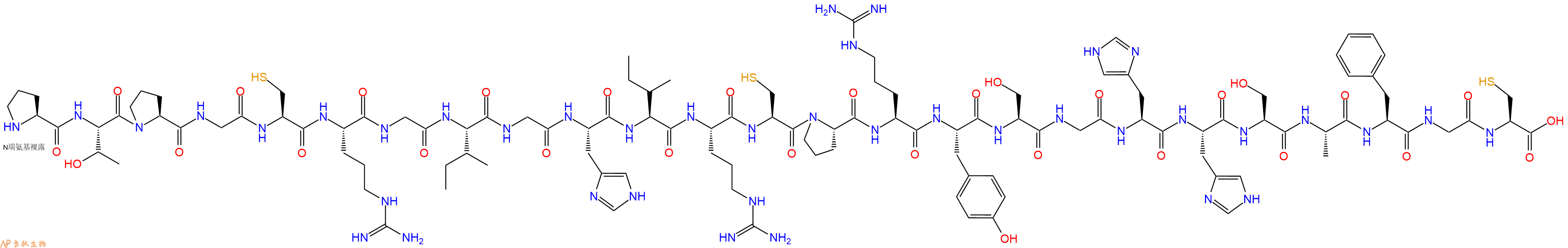 专肽生物产品H2N-Pro-Thr-Pro-Gly-Cys-Arg-Gly-Ile-Gly-His-Ile-Arg-Cys-Pro-Arg-Tyr-Ser-Gly-His-His-Ser-Ala-Phe-Gly-Cys-OH