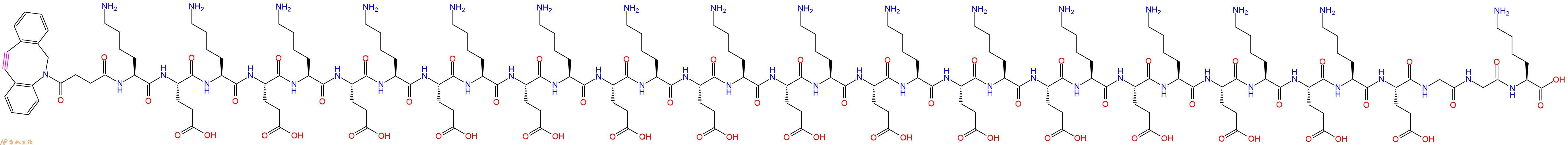 专肽生物产品DBCO-Lys-Glu-Lys-Glu-Lys-Glu-Lys-Glu-Lys-Glu-Lys-Glu-Lys-Glu-Lys-Glu-Lys-Glu-Lys-Glu-Lys-Glu-Lys-Glu-Lys-Glu-Lys-Glu-Lys-Glu-Gly-Gly-Lys-OH