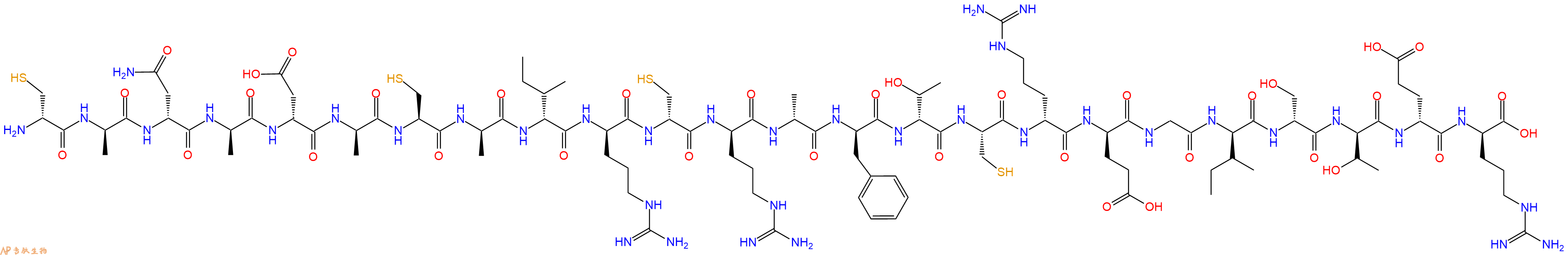 专肽生物产品H2N-DCys-DAla-DAsn-DAla-DAsp-DAla-Cys-DAla-DIle-DArg-DCys-DArg-DAla-DPhe-DThr-Cys-DArg-DGlu-Gly-DIle-DSer-DThr-DGlu-DArg-OH