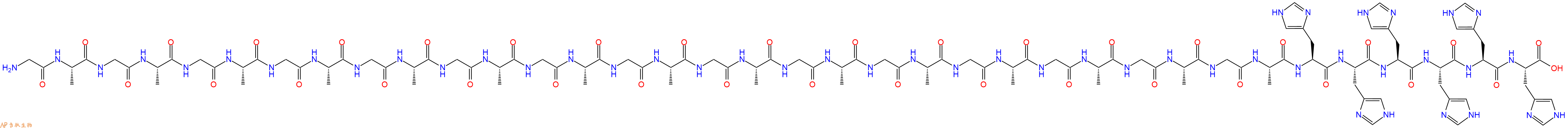专肽生物产品H2N-Gly-Ala-Gly-Ala-Gly-Ala-Gly-Ala-Gly-Ala-Gly-Ala-Gly-Ala-Gly-Ala-Gly-Ala-Gly-Ala-Gly-Ala-Gly-Ala-Gly-Ala-Gly-Ala-Gly-Ala-His-His-His-His-His-His-OH