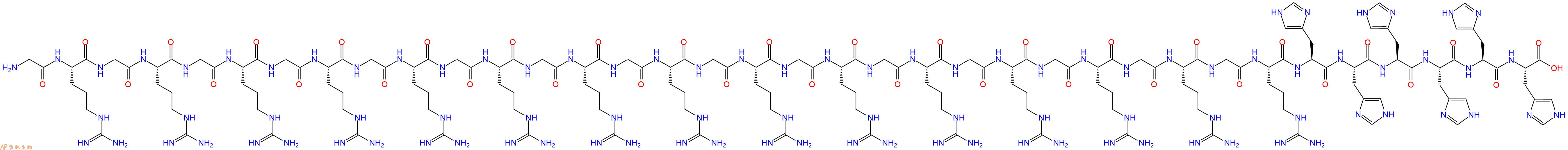 专肽生物产品H2N-Gly-Arg-Gly-Arg-Gly-Arg-Gly-Arg-Gly-Arg-Gly-Arg-Gly-Arg-Gly-Arg-Gly-Arg-Gly-Arg-Gly-Arg-Gly-Arg-Gly-Arg-Gly-Arg-Gly-Arg-His-His-His-His-His-His-OH