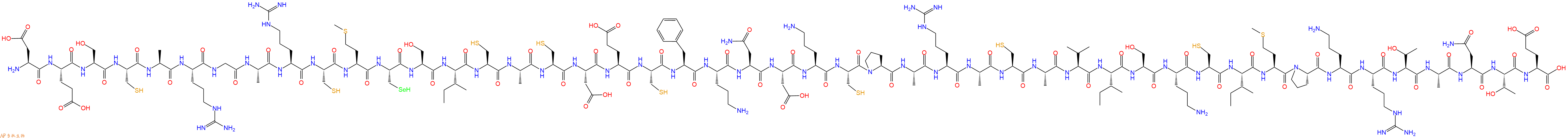 专肽生物产品H2N-Asp-Glu-Ser-Cys-Ala-Arg-Gly-Ala-Arg-Cys-Met-Sec-Ser-Ile-Cys-Ala-Cys-Asp-Glu-Cys-Phe-Orn-Asn-Asp-Orn-Cys-Pro-Ala-Arg-Ala-Cys-Ala-Val-Ile-Ser-Orn-Cys-Ile-Met-Pro-Orn-Arg-Thr-Ala-Asn-Thr-Glu-OH