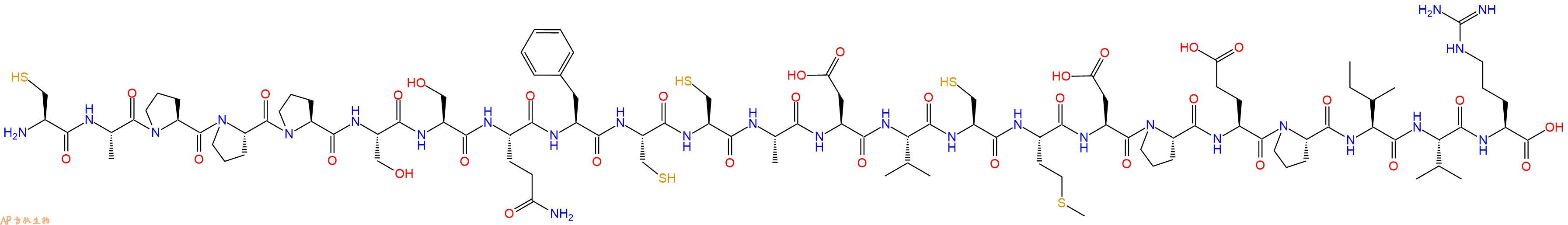 专肽生物产品H2N-Cys-Ala-Pro-Pro-Pro-Ser-Ser-Gln-Phe-Cys-Cys-Ala-Asp-Val-Cys-Met-Asp-Pro-Glu-Pro-Ile-Val-Arg-OH