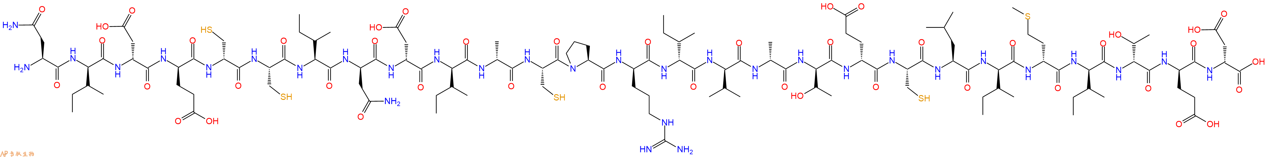 专肽生物产品H2N-Asn-DIle-DAsp-DGlu-DCys-Cys-Ile-DAsn-DAsp-DIle-DAla-Cys-Pro-DArg-DIle-DVal-DAla-DThr-DGlu-Cys-Leu-DIle-DMet-DIle-DThr-DGlu-DAsp-OH