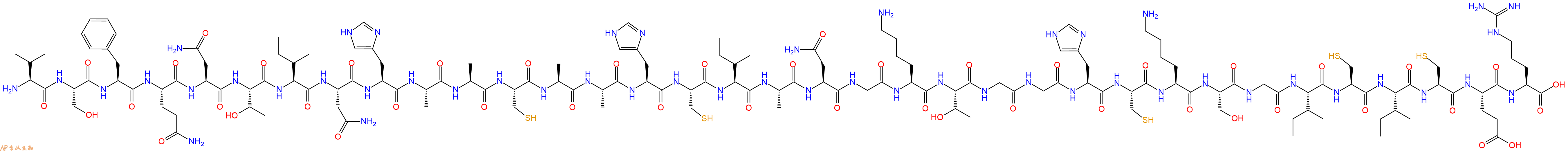 专肽生物产品H2N-Val-Ser-Phe-Gln-Asn-Thr-Ile-Asn-His-Ala-Ala-Cys-Ala-Ala-His-Cys-Ile-Ala-Asn-Gly-Lys-Thr-Gly-Gly-His-Cys-Lys-Ser-Gly-Ile-Cys-Ile-Cys-Glu-Arg-OH