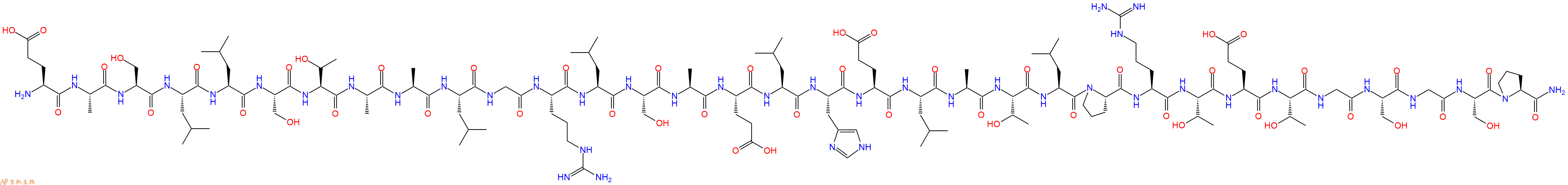 专肽生物产品H2N-Glu-Ala-Ser-Leu-Leu-Ser-Thr-Ala-Ala-Leu-Gly-Arg-Leu-Ser-Ala-Glu-Leu-His-Glu-Leu-Ala-Thr-Leu-Pro-Arg-Thr-Glu-Thr-Gly-Ser-Gly-Ser-Pro-CONH2