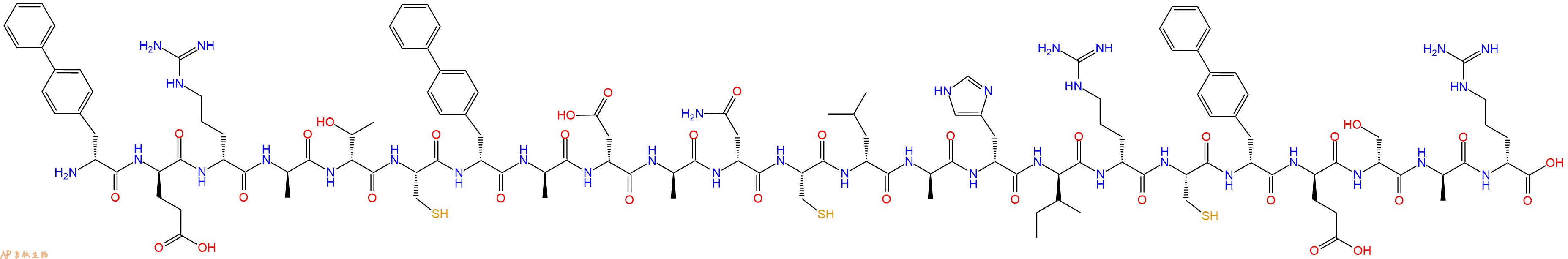 专肽生物产品H2N-DBip-DGlu-DArg-DAla-DThr-Cys-DBip-DAla-DAsp-DAla-DAsn-Cys-DLeu-DAla-DHis-DIle-DArg-Cys-DBip-DGlu-DSer-DAla-DArg-OH