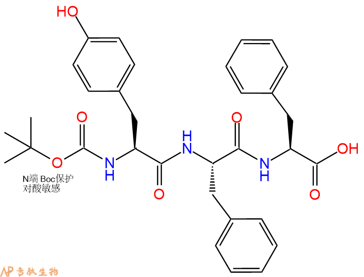 专肽生物产品Boc-Tyr-Phe-Phe-OH