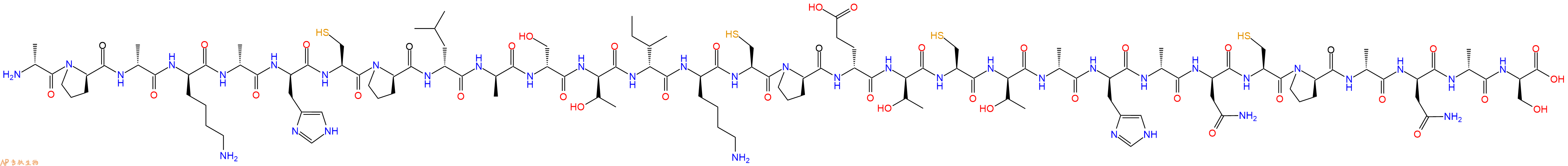 专肽生物产品H2N-DAla-DPro-DAla-DLys-DAla-DHis-Cys-DPro-DLeu-DAla-DSer-DThr-DIle-DLys-Cys-DPro-DGlu-DThr-Cys-DThr-DAla-DHis-DAla-DAsn-Cys-DPro-DAla-DAsn-DAla-DSer-OH