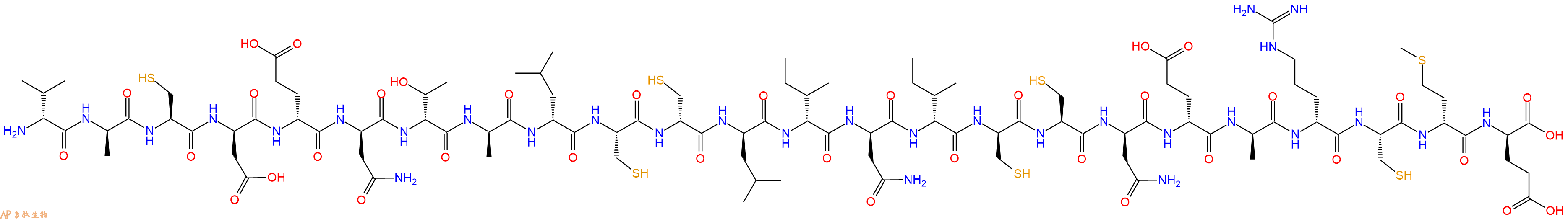 专肽生物产品H2N-DVal-DAla-Cys-DAsp-DGlu-DAsn-DThr-DAla-DLeu-Cys-DCys-DLeu-DIle-DAsn-DIle-DCys-Cys-DAsn-DGlu-DAla-DArg-Cys-DMet-DGlu-OH