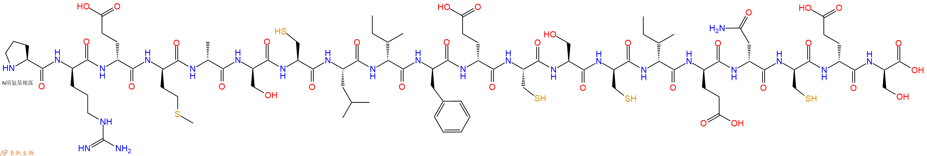 专肽生物产品H2N-Pro-DArg-DGlu-DMet-DAla-DSer-Cys-Leu-DIle-DPhe-DGlu-Cys-Ser-DCys-DIle-DGlu-DAsn-DCys-DGlu-DSer-OH
