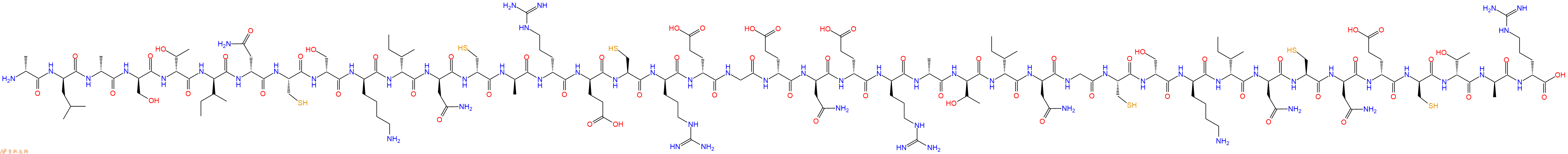 专肽生物产品H2N-DAla-DLeu-DAla-DSer-DThr-DIle-DAsn-Cys-DSer-DLys-DIle-DAsn-DCys-DAla-DArg-DGlu-Cys-DArg-DGlu-Gly-DGlu-DAsn-DGlu-DArg-DAla-DThr-DIle-DAsn-Gly-Cys-DSer-DLys-DIle-DAsn-Cys-DAsn-DGlu-DCys-DThr-DAla-DArg-OH