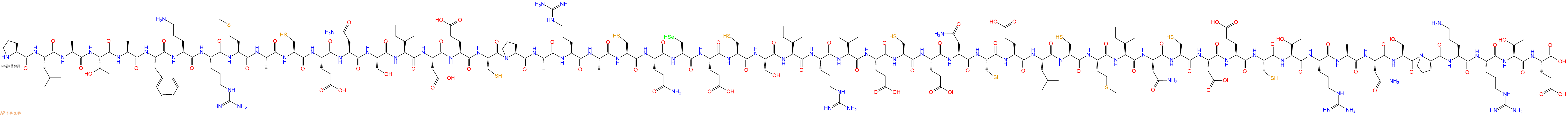 专肽生物产品H2N-Pro-Leu-Ala-Thr-Ala-Phe-Orn-Arg-Met-Ala-Cys-Glu-Asn-Ser-Ile-Asp-Glu-Cys-Pro-Ala-Arg-Ala-Cys-Gln-Sec-Glu-Cys-Ser-Ile-Arg-Val-Glu-Cys-Glu-Asn-Cys-Glu-Leu-Cys-Met-Ile-Asn-Cys-Asp-Glu-Cys-Thr-Arg-Ala-Asn-Ser-Pro-Orn-Arg-Thr-Glu-OH