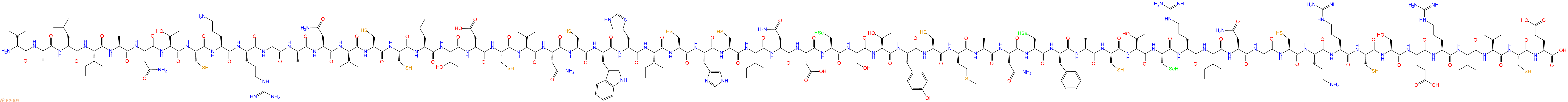 专肽生物产品H2N-Val-Ala-Leu-Ile-Ala-Asn-Thr-Cys-Orn-Arg-Gly-Ala-Asn-Ile-Cys-Cys-Leu-Thr-Asp-Cys-Ile-Asn-Cys-Trp-His-Ile-Cys-His-Cys-Ile-Asn-Asp-Sec-Ser-Thr-Tyr-Cys-Met-Ala-Asn-Sec-Phe-Ala-Cys-Thr-Sec-Arg-Ile-Asn-Gly-Cys-Orn-Arg-Cys-Ser-Glu-Arg-Val-Ile-Cys-Glu-OH
