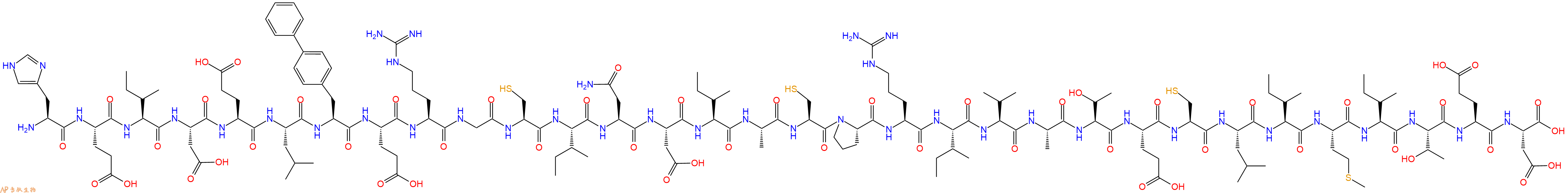 专肽生物产品H2N-His-Glu-Ile-Asp-Glu-Leu-Bip-Glu-Arg-Gly-Cys-Ile-Asn-Asp-Ile-Ala-Cys-Pro-Arg-Ile-Val-Ala-Thr-Glu-Cys-Leu-Ile-Met-Ile-Thr-Glu-Asp-OH