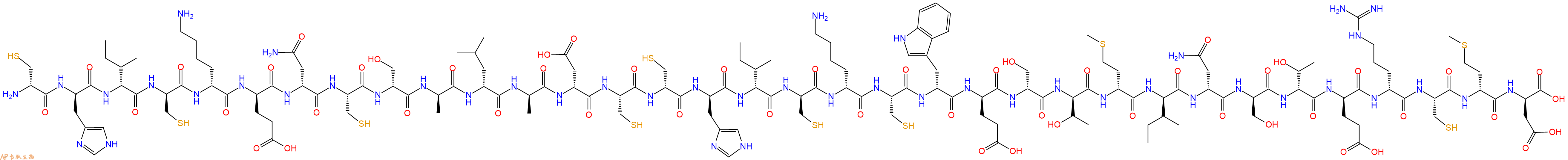 专肽生物产品H2N-DCys-DHis-DIle-DCys-DLys-DGlu-DAsn-Cys-DSer-DAla-DLeu-DAla-DAsp-Cys-DCys-DHis-DIle-DCys-DLys-Cys-DTrp-DGlu-DSer-DThr-DMet-DIle-DAsn-DSer-DThr-DGlu-DArg-Cys-DMet-DAsp-OH